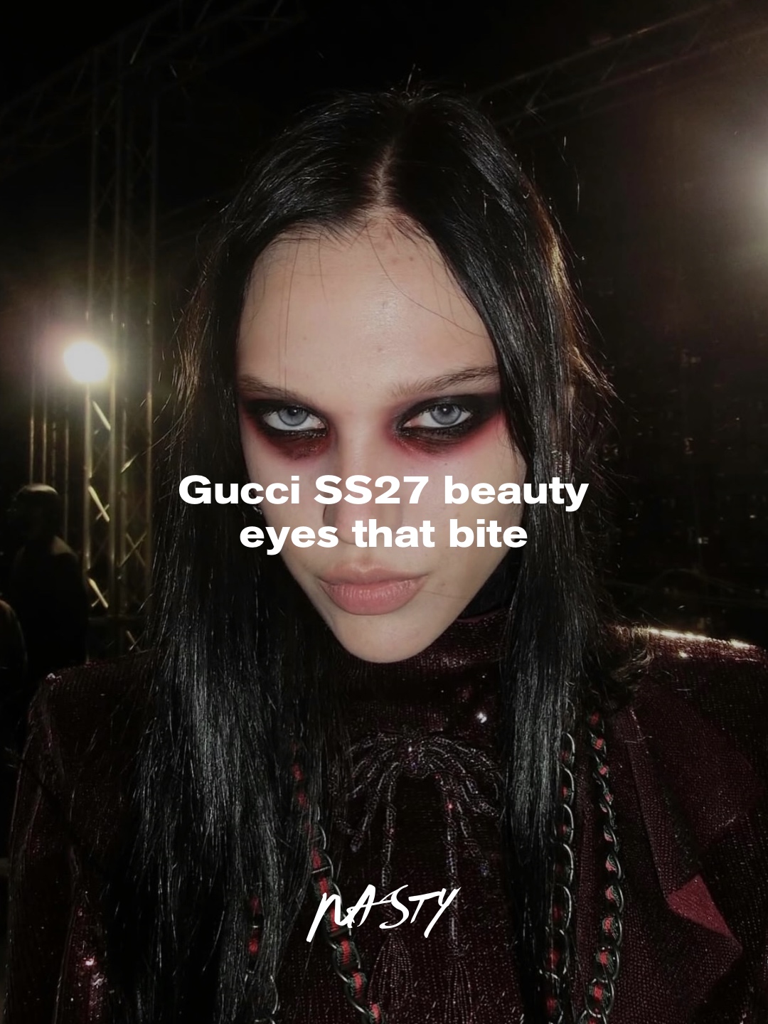 Eyes that bite / @gucci SS27, beauty by @samvissermakeup Eyes broadcast a feeling of defiance and vulnerability in equal